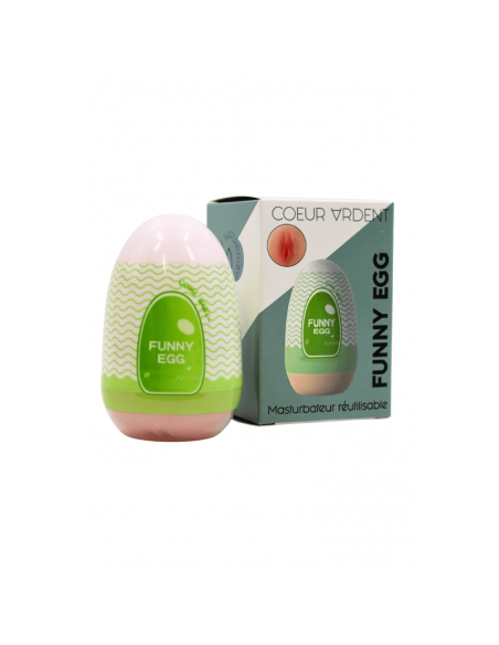 Gaine Masturbatrice Réutilisable FUNNY EGG – Design Réaliste Vagin lèvres fines