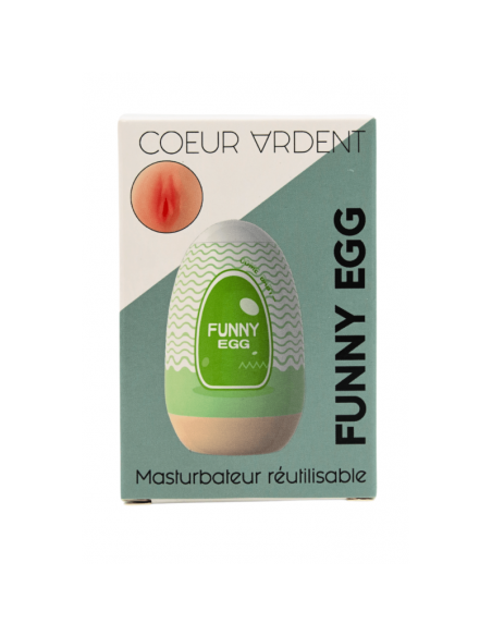 Gaine Masturbatrice Réutilisable FUNNY EGG – Design Réaliste Vagin lèvres fines