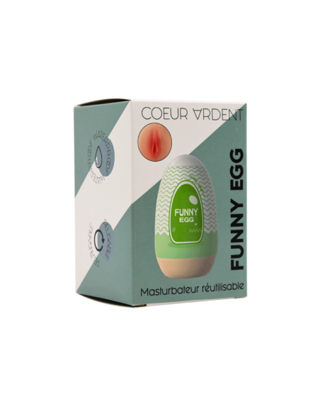 Gaine Masturbatrice Réutilisable FUNNY EGG – Design Réaliste Vagin lèvres fines