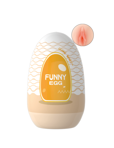 Gaine Masturbatrice Réutilisable FUNNY EGG – Design Réaliste Vagin lèvres moyennes