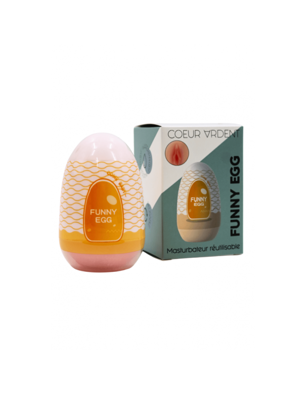 Gaine Masturbatrice Réutilisable FUNNY EGG – Design Réaliste Vagin lèvres moyennes