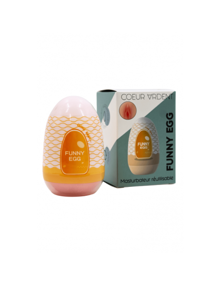 Gaine Masturbatrice Réutilisable FUNNY EGG – Design Réaliste Vagin lèvres moyennes