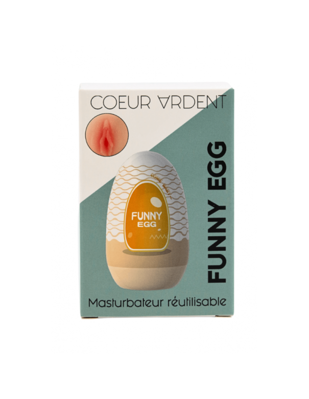 Gaine Masturbatrice Réutilisable FUNNY EGG – Design Réaliste Vagin lèvres moyennes