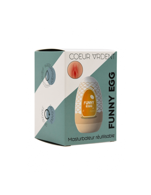 Gaine Masturbatrice Réutilisable FUNNY EGG – Design Réaliste Vagin lèvres moyennes