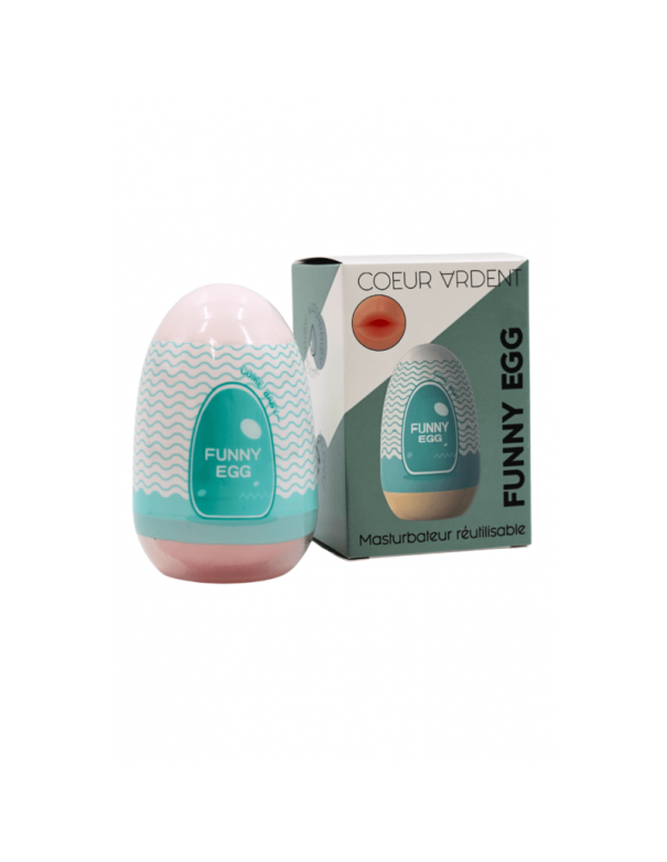 Gaine Masturbatrice Réutilisable FUNNY EGG – Design Réaliste Bouche