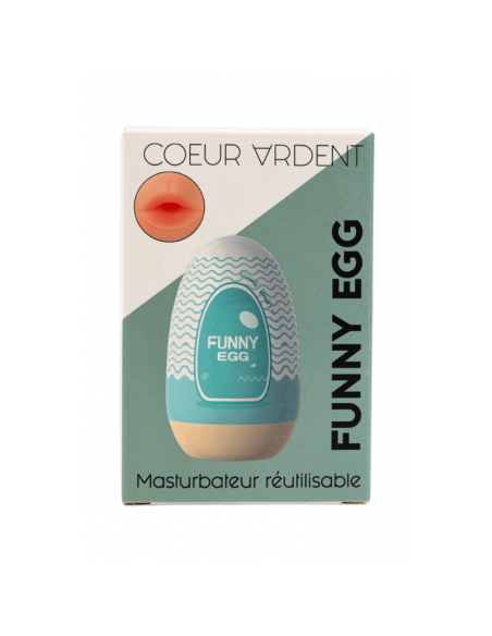 Gaine Masturbatrice Réutilisable FUNNY EGG – Design Réaliste Bouche