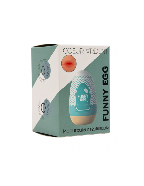 Gaine Masturbatrice Réutilisable FUNNY EGG – Design Réaliste Bouche