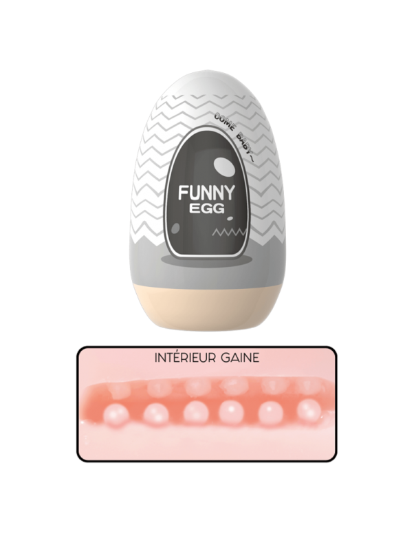 Gaine Masturbatrice Réutilisable FUNNY EGG – Design Réaliste Anus