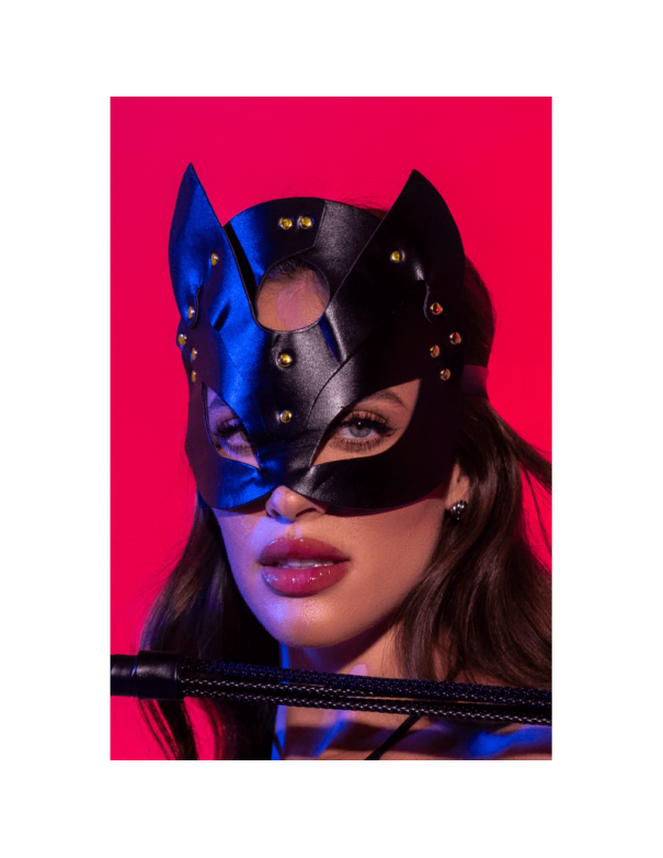 Masque félin en faux cuir - Mapalé