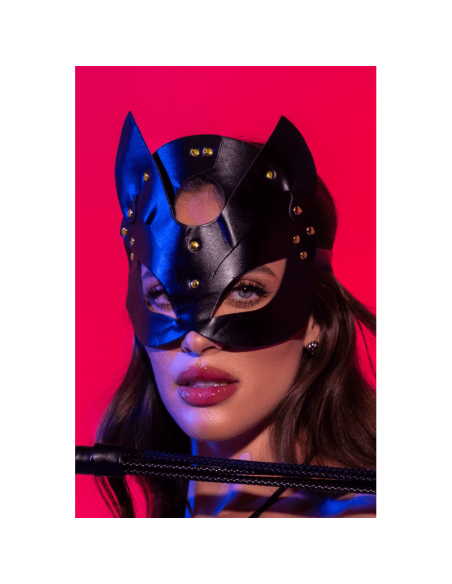 Masque félin en faux cuir - Mapalé