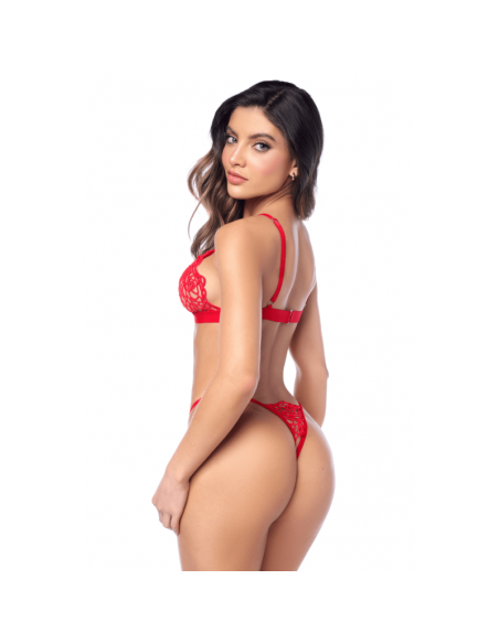 Ensemble sexy 2 pièces en crochet tricoté avec haut ajustable et string 