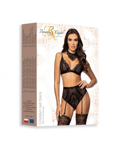Cristalyn ensemble lingerie - Noir