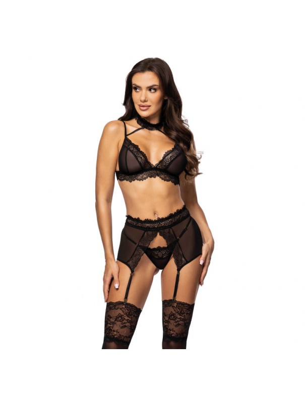 Velvet sin ensemble lingerie - Noir