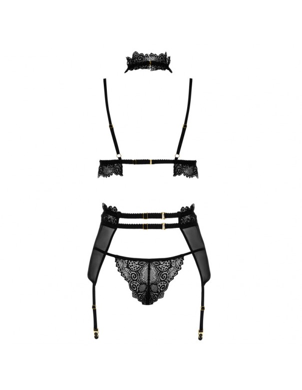 Velvet sin ensemble lingerie - Noir