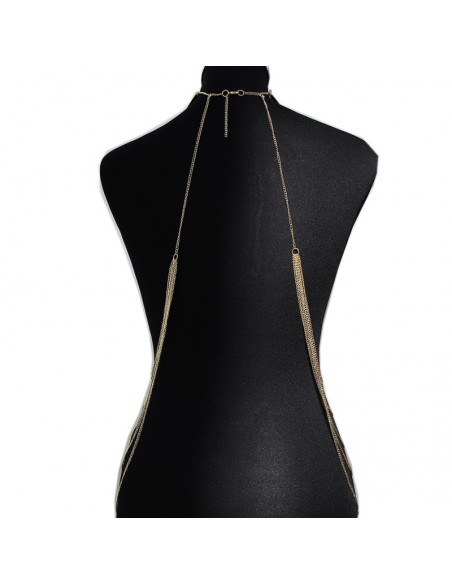 Bijou Tour de cou avec chaines de corps doré 