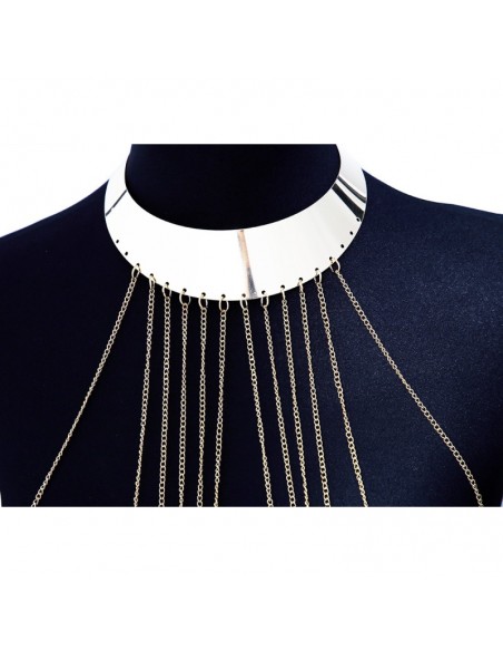 Bijou Tour de cou avec chaines de corps doré 