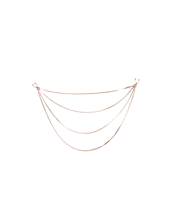 bijou pinces tétons avec 4 chainettes doré rose 