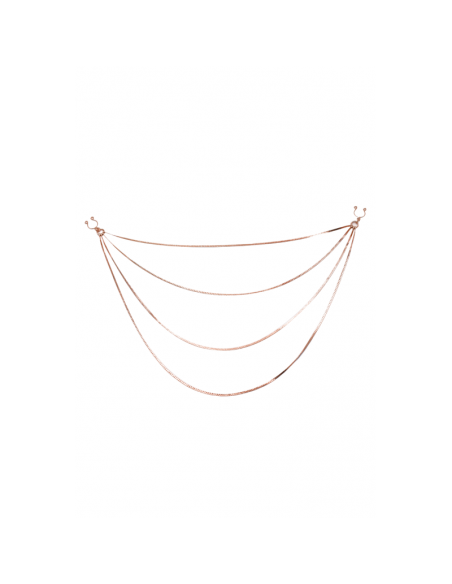 bijou pinces tétons avec 4 chainettes doré rose 