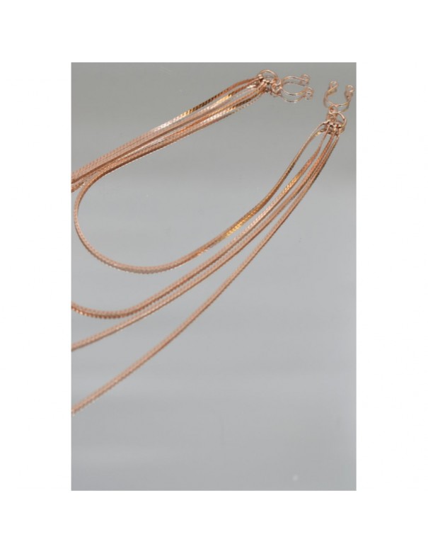 bijou pinces tétons avec 4 chainettes doré rose 