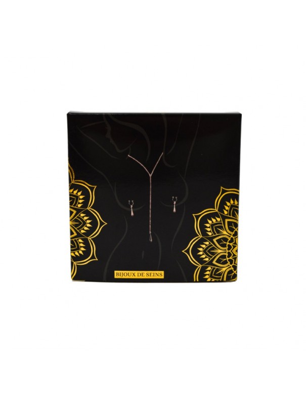 bijoux de corps, pinces de seins goutte et tour de cou chainette 