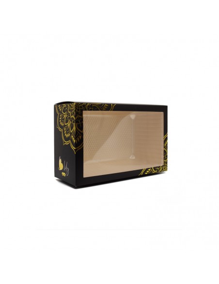 Masque vénitien Asia rigide noir avec strass 