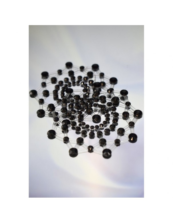 Paire de cache tétons adhésifs strass noir 