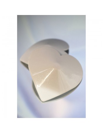 Nipple Métal blanc Cache tétons cœur  2