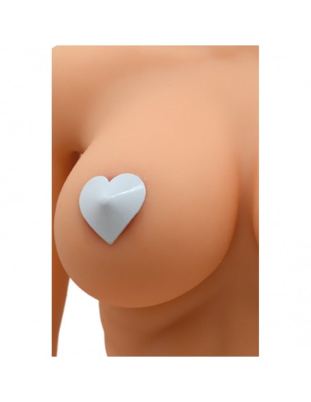 Nipple Métal blanc Cache tétons cœur 