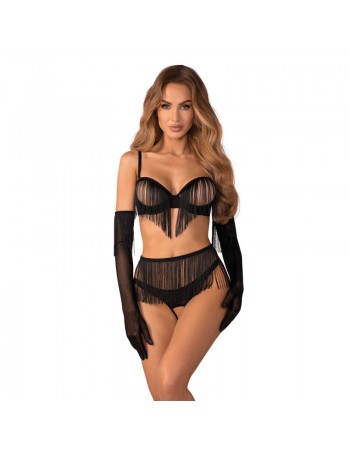Rossay ensemble ouvert 4 pièces - Noir