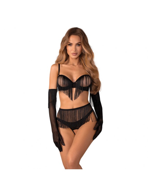 Rossay ensemble ouvert 4 pièces - Noir