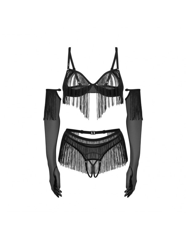 Rossay ensemble ouvert 4 pièces - Noir