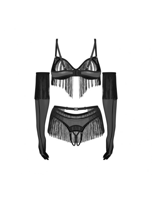Rossay ensemble ouvert 4 pièces - Noir