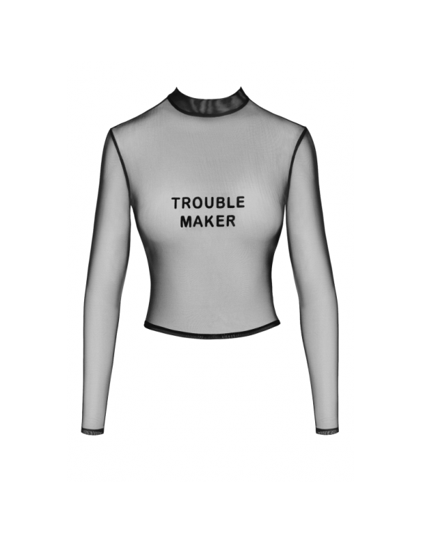 F389 Top transparent noir