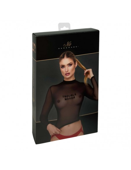 F389 Top transparent noir