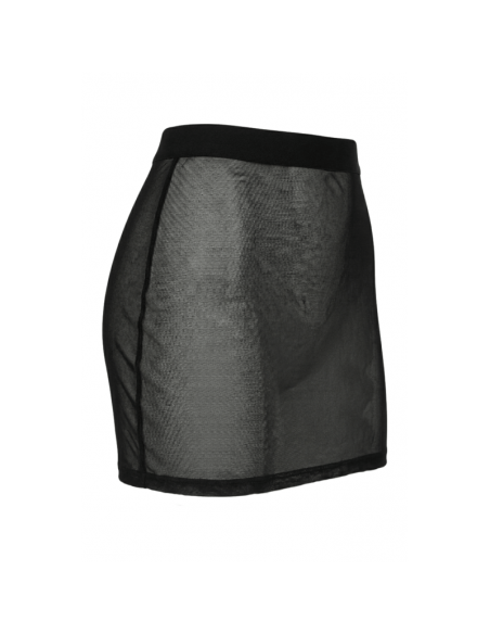 Jupe noire en résille transparente Maya