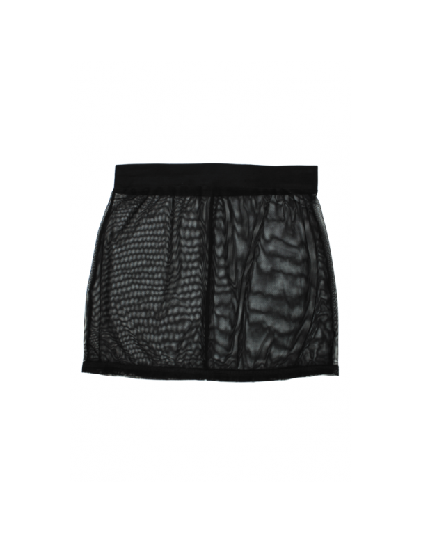 Jupe noire en résille transparente Maya