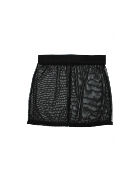 Jupe noire en résille transparente Maya