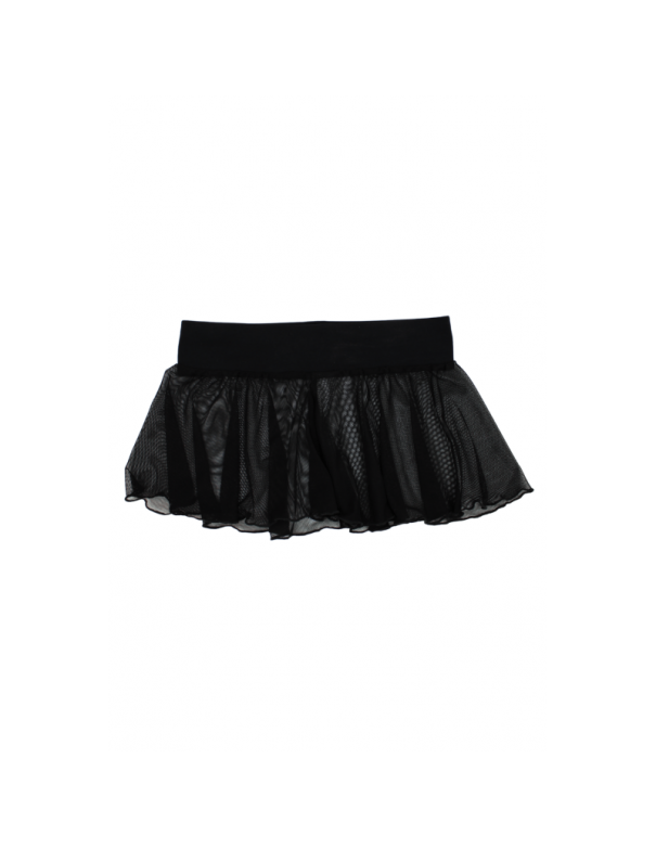Mini jupe noire en résille transparente Stella