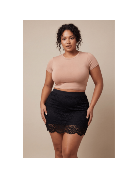 Jupe courte noire Camélia