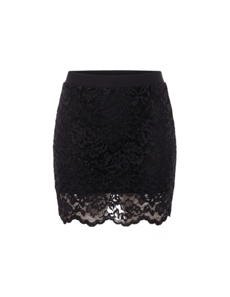 Jupe courte noire Camélia