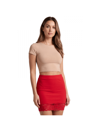 Jupe courte rouge Marina