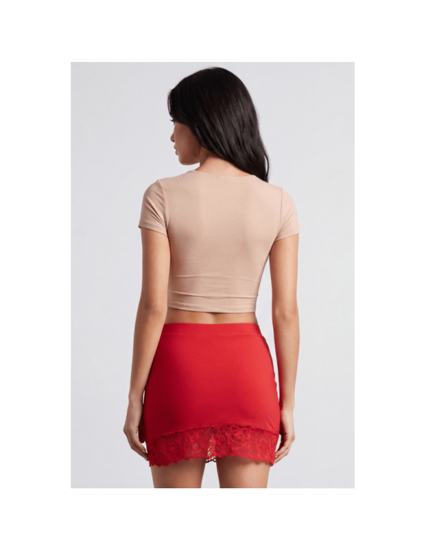 Jupe courte rouge Marina