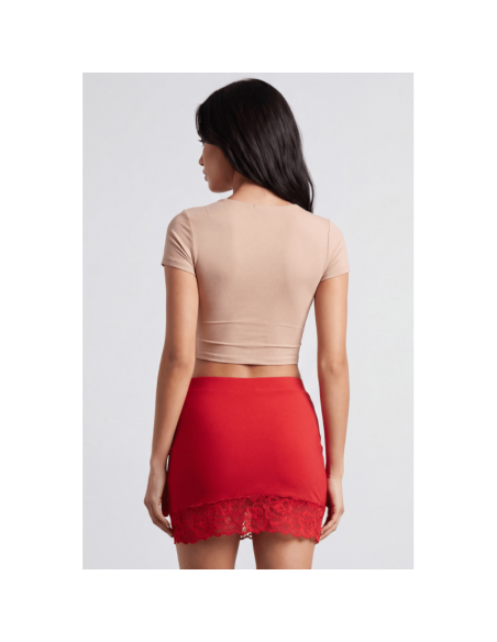 Jupe courte rouge Marina