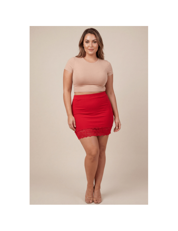 Jupe courte rouge Marina