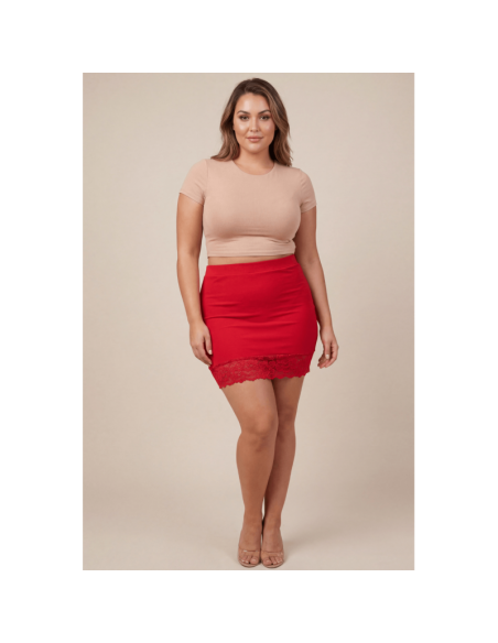 Jupe courte rouge Marina