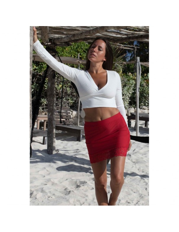 Jupe courte rouge Marina
