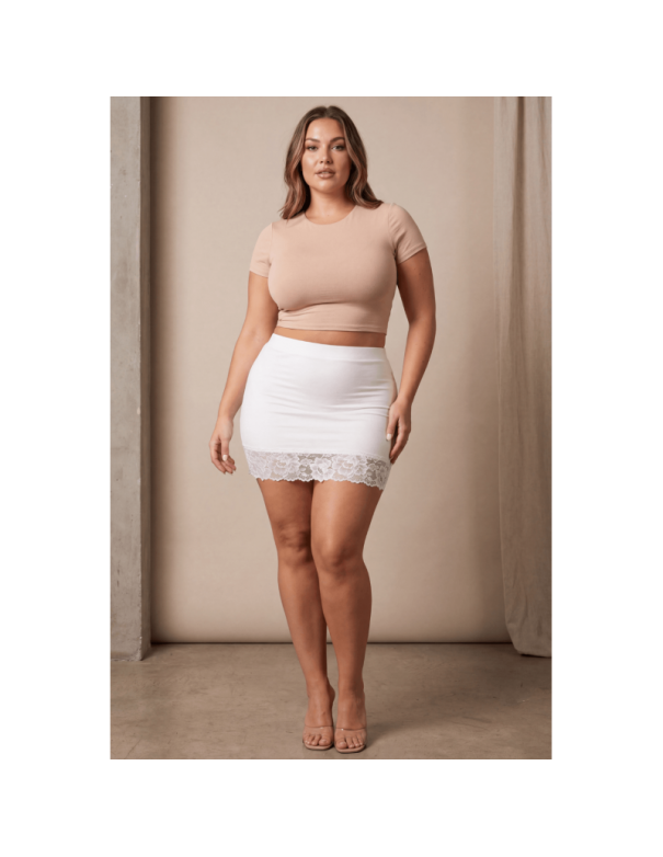 Jupe courte blanche Marina