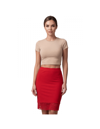 Jupe longue rouge Maria