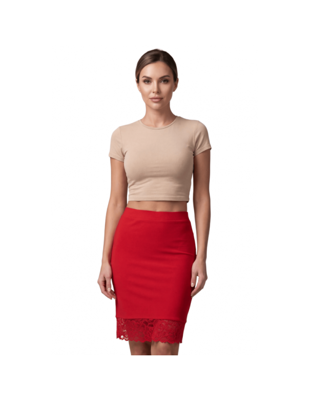 Jupe longue rouge Maria