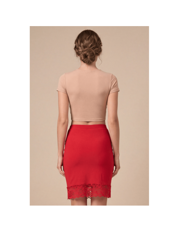 Jupe longue rouge Maria